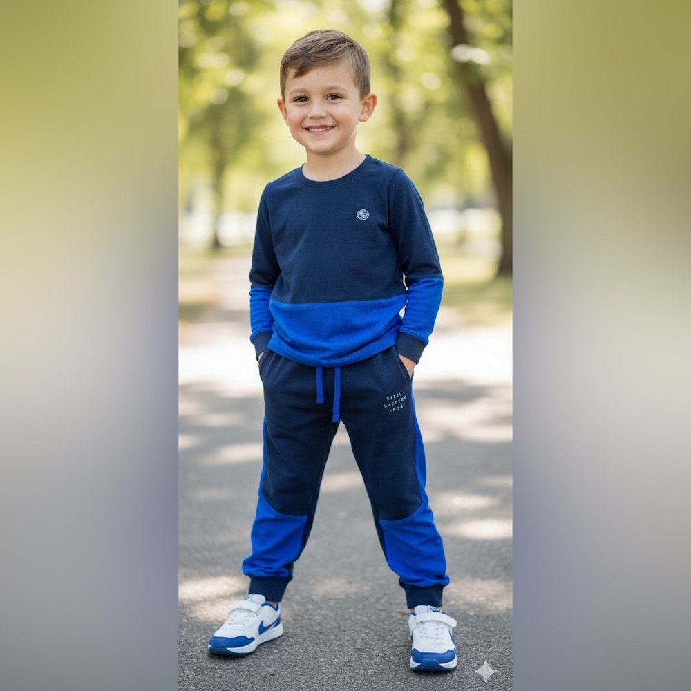 Athletic Works Blue and Black Activewear Set - 4T
